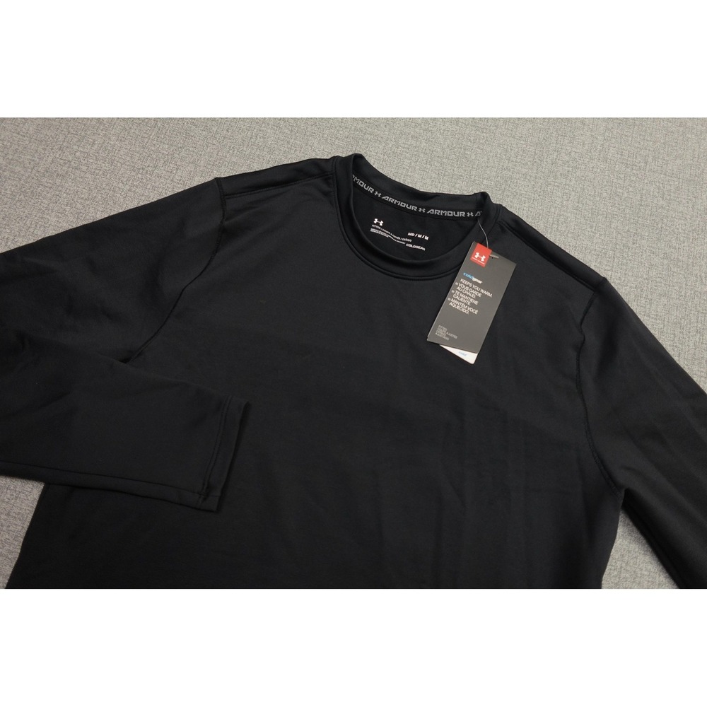 Under Armour ColdGear Shirt Mens Medium Black Fitted Long Sleeve Thermal Warm